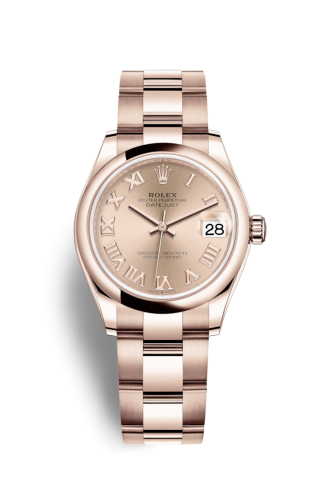 Rolex Datejust 31 Rose Gold / Domed / Rose - Roman / Oyster 278245-0033