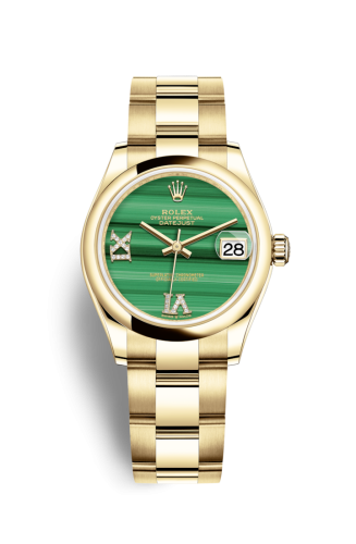 Rolex Datejust 31 Yellow Gold / Domed / Malachite / Oyster 278248-0003