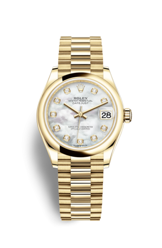 Rolex Datejust 31 Yellow Gold / Domed / MOP / President 278248-0016