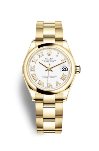 Rolex Datejust 31 Yellow Gold / Domed / White - Roman / Oyster 278248-0019