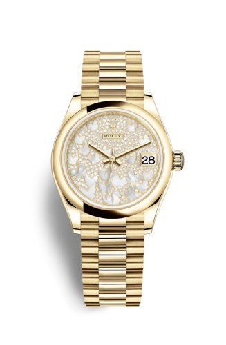 Rolex Datejust 31 Yellow Gold / Domed / Butterfly / President 278248-0022