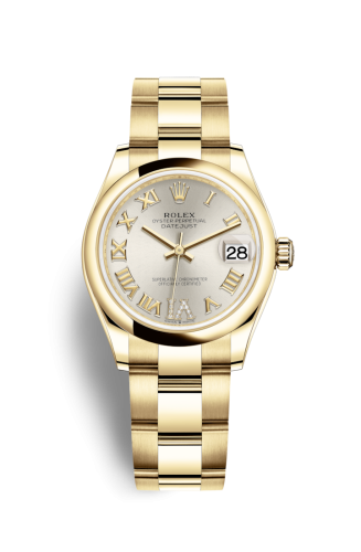 Rolex Datejust 31 Yellow Gold / Domed / Silver - Roman / Oyster 278248-0027