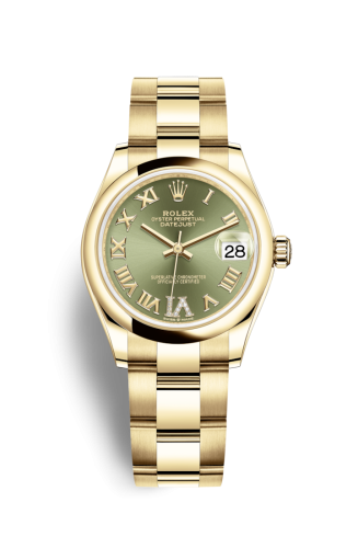 Rolex Datejust 31 Yellow Gold / Domed / Olive - Roman / Oyster 278248-0029