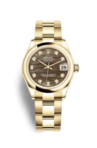 Rolex Datejust 31 Yellow Gold / Domed / Black MOP / Oyster 278248-0037