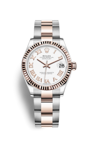 Rolex Datejust 31 Stainless Steel/ Rose Gold / Fluted / White - Roman / Oyster 278271-0001