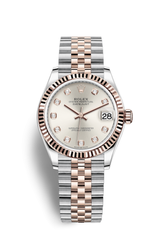 Rolex Datejust 31 Stainless Steel/ Rose Gold / Fluted / Silver - Diamond / Jubilee 278271-0016