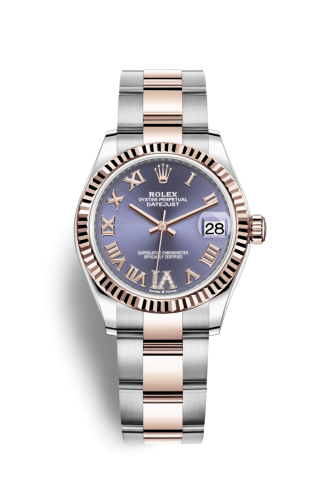 Rolex Datejust 31 Stainless Steel/ Rose Gold / Fluted / Aubergine - Roman / Oyster 278271-0019