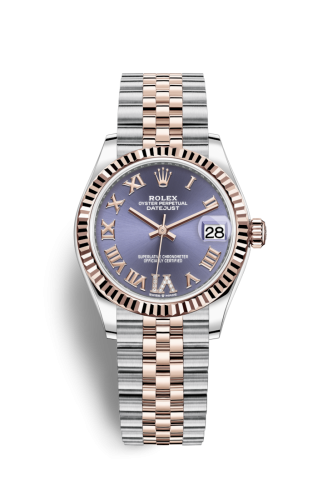 Rolex Datejust 31 Stainless Steel/ Rose Gold / Fluted / Aubergine - Roman / Jubilee 278271-0020