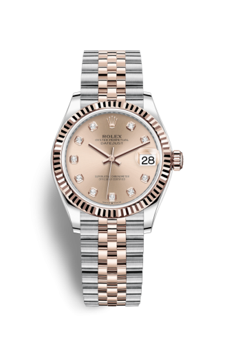 Rolex Datejust 31 Stainless Steel / Rose Gold / Fluted / Rose - Diamond / Jubilee 278271-0024
