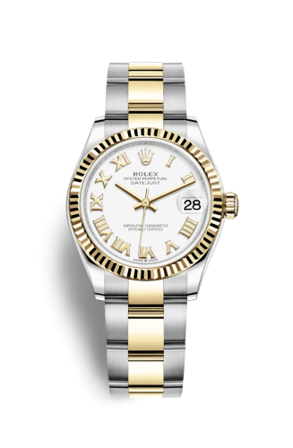 Rolex Datejust 31 Stainless Steel / Yellow Gold / Fluted / White - Roman / Oyster 278273-0001