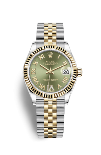 Rolex Datejust 31 Stainless Steel / Yellow Gold / Fluted / Olive - Roman / Jubilee 278273-0016