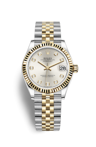 Rolex Datejust 31 Stainless Steel / Yellow Gold / Fluted / Silver - Diamond / Jubilee 278273-0020