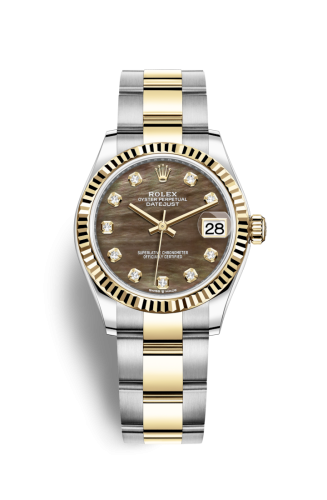Rolex Datejust 31 Stainless Steel / Yellow Gold / Fluted / Black MOP / Oyster 278273-0023