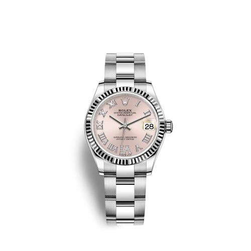 Rolex Datejust 31 Stainless Steel Fluted / Oyster / Pink - Roman 278274-0023
