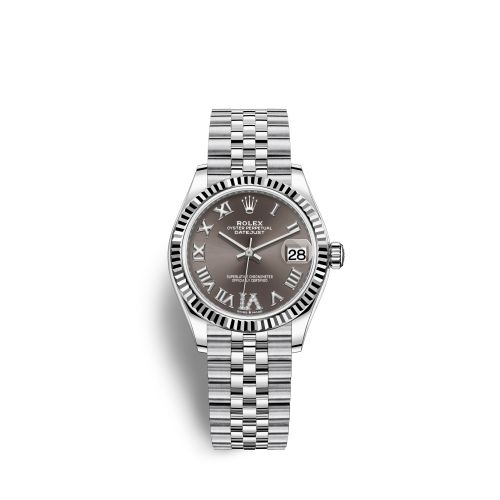 Rolex Datejust 31 Stainless Steel Fluted / Jubilee / Grey - Roman 278274-0028