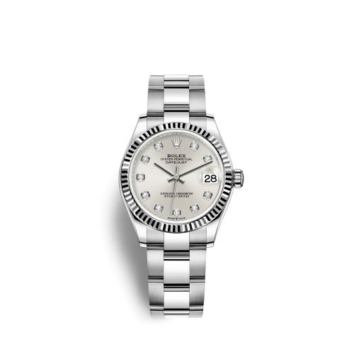 Rolex Datejust 31 Stainless Steel Fluted / Oyster / Silver - Diamond 278274-0029