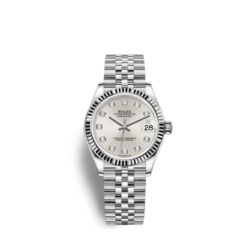 Rolex Datejust 31 Stainless Steel Fluted / Jubilee / Silver - Diamond 278274-0030