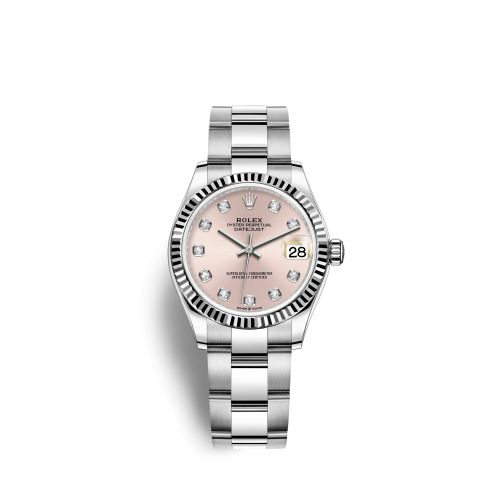Rolex Datejust 31 Stainless Steel Fluted / Oyster / Pink - Diamond 278274-0031