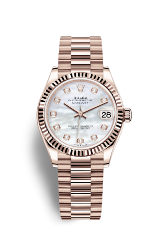 Rolex Datejust 31 Rose Gold / Fluted / MOP / President 278275-0009