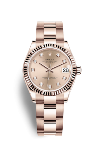 Rolex Datejust 31 Rose Gold / Fluted / Rose - Diamond / Oyster 278275-0030