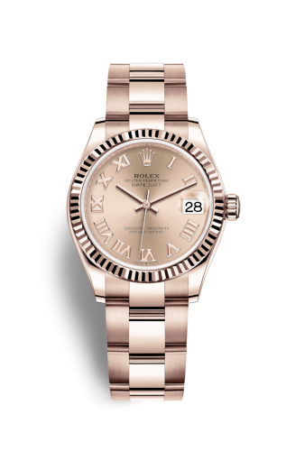 Rolex Datejust 31 Rose Gold / Fluted / Rose - Roman / Oyster 278275-0034