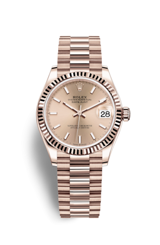 Rolex Datejust 31 Rose Gold / Fluted / Rose / President 278275-0037