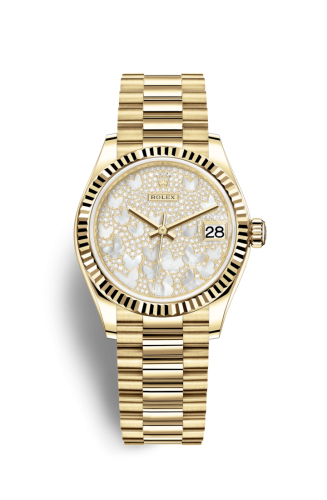 Rolex Datejust 31 Yellow Gold / Fluted / Butterfly / President 278278-0022