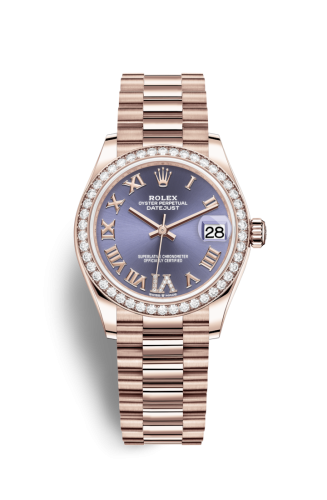 Rolex Datejust 31 Rose Gold / Diamond / Aubergine - Roman / President 278285RBR-0023