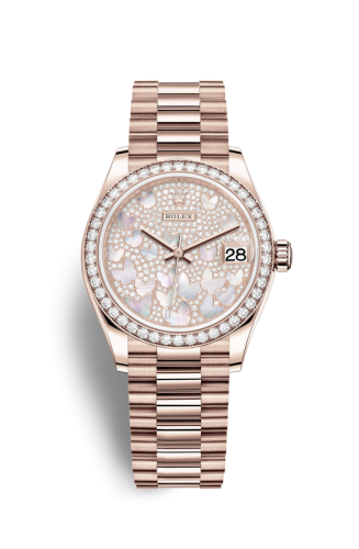 Rolex Datejust 31 Rose Gold / Diamond / Butterfly / President 278285rbr-0010