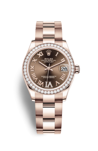 Rolex Datejust 31 Rose Gold / Diamond / Chocolate - Roman / Oyster 278285rbr-0015