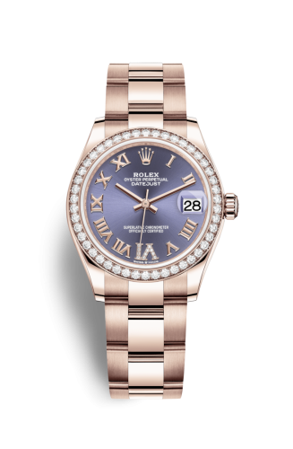 Rolex Datejust 31 Rose Gold / Diamond / Aubergine - Roman / Oyster 278285rbr-0022
