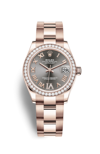 Rolex Datejust 31 Rose Gold / Diamond / Grey - Roman / Oyster 278285rbr-0026