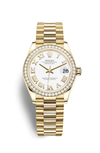 Rolex Datejust 31 Yellow Gold - Diamond / White - Roman / President 278288RBR-0009