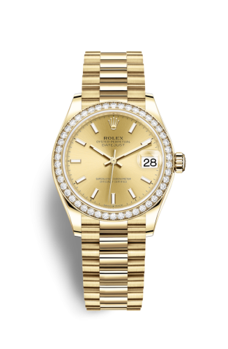 Rolex Datejust 31 Yellow Gold / Diamond / Champagne / President 278288RBR-0022