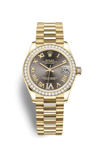 Rolex Datejust 31 Yellow Gold / Diamond / Grey - Roman / President 278288RBR-0026