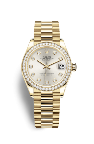 Rolex Datejust 31 Yellow Gold / Diamond / Silver - Diamond / President 278288RBR-0028