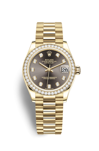Rolex Datejust 31 Yellow Gold / Diamond / Grey - Diamond / President 278288RBR-0030