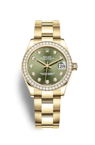 Rolex Datejust 31 Yellow Gold / Diamond / Olive - Diamond / Oyster 278288rbr-0014