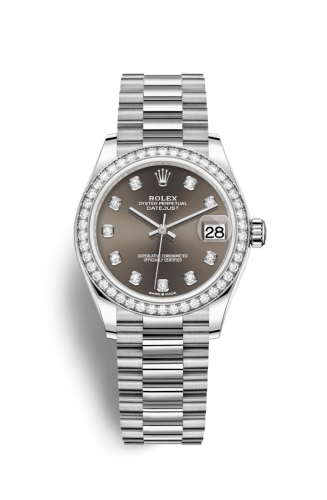 Rolex Datejust 31 White Gold / Diamond / Grey - Diamond / President 278289RBR-0006