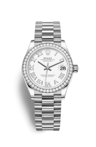 Rolex Datejust 31 White Gold / Diamond / White - Roman / President 278289RBR-0007