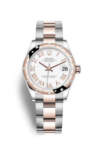 Rolex Datejust 31 Stainless Steel/ Rose Gold / Domed - Diamond / White - Roman / Oyster 278341RBR-0001
