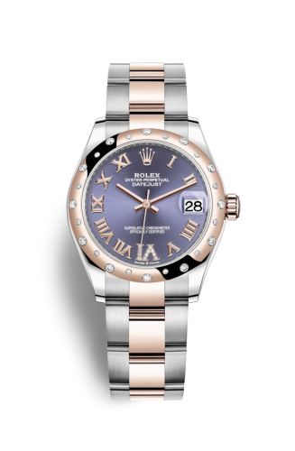Rolex Datejust 31 Stainless Steel/ Rose Gold / Domed - Diamond / Aubergine - Roman / Oyster 278341RBR-0019