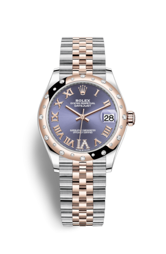 Rolex Datejust 31 Stainless Steel/ Rose Gold / Domed - Diamond / Aubergine - Roman / Jubilee 278341RBR-0020