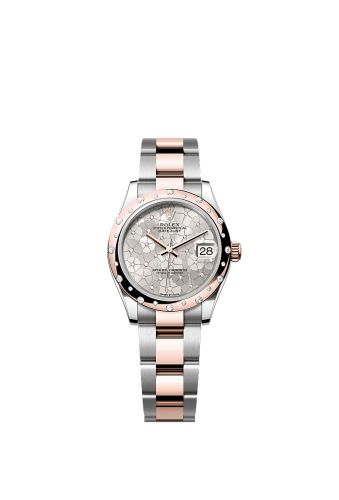 Rolex Datejust 31 Stainless Steel/ Rose Gold / Domed - Diamond / Silver - Floral / Oyster 278341RBR-0031