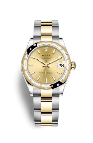 Rolex Datejust 31 Stainless Steel / Yellow Gold / Domed - Diamond / Champagne / Oyster 278343RBR-0013