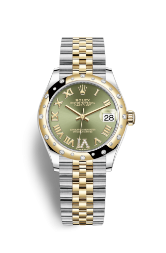 Rolex Datejust 31 Stainless Steel / Yellow Gold / Domed - Diamond / Olive - Roman / Jubilee 278343RBR-0016