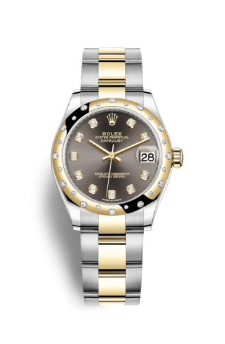 Rolex Datejust 31 Stainless Steel / Yellow Gold / Domed - Diamond / Grey - Diamond / Oyster 278343RBR-0021