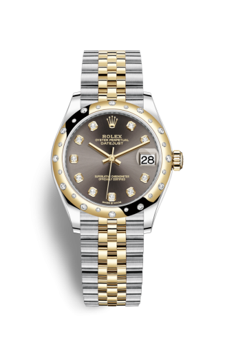 Rolex Datejust 31 Stainless Steel / Yellow Gold / Domed - Diamond / Grey - Diamond / Jubilee 278343RBR-0022