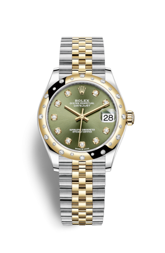 Rolex Datejust 31 Stainless Steel / Yellow Gold / Domed - Diamond / Olive - Diamond / Jubilee 278343RBR-0030