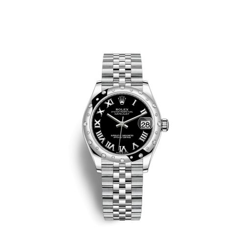 Rolex Datejust 31 Stainless Steel Domed Diamond / Jubilee / Black - Roman 278344RBR-0002